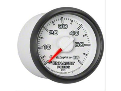 Auto Meter Gen 3 Dodge Factory Match Series 2-1/16-Inch Exhaust Pressure Gauge; 0-60 PSI (03-09 RAM 3500)