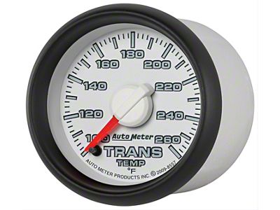 Auto Meter Gen 3 Dodge Factory Match Series 2-1/16-Inch Transmission Temperature Gauge; 100-260 Fahrenheit; Digital Stepper Motor (03-09 RAM 3500)