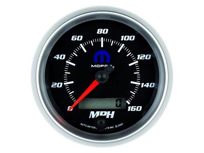 Auto Meter MOPAR Series 3-3/8-Inch Programmable Speedometer; 0-160 MPH (Universal; Some Adaptation May Be Required)