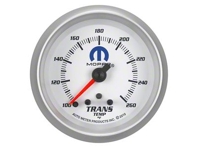 Auto Meter MOPAR Series 2-5/8-Inch Transmission Temperature Gauge; 100-260 Fahrenheit (Universal; Some Adaptation May Be Required)