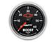 Auto Meter Chevy Black Series 2-1/16-Inch Boost Gauge; 0-60 PSI; Mechanical (Universal; Some Adaptation May Be Required)