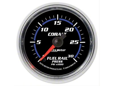 Auto Meter Cobalt 0-30K PSI Fuel Pressure Gauge; Digital Stepper Motor (07-10 6.6L Duramax Silverado 2500 HD)