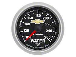 Auto Meter Chevy Gold Bowtie Series 2-1/16-Inch Water Temperature Gauge; 100-260 Fahrenheit; Digital Stepper Motor (Universal; Some Adaptation May Be Required)