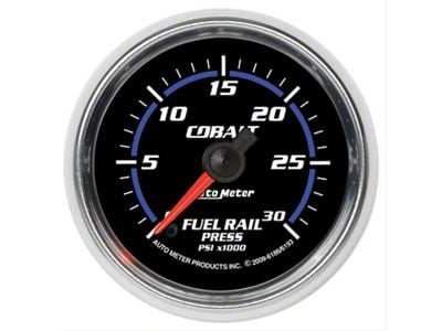 Auto Meter Cobalt Series 2-1/16-Inch Fuel Rail Pressure Gauge; 0-30K PSI; Digital Stepper Motor (07-10 6.6L Duramax Silverado 3500 HD)