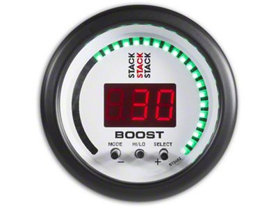 Auto Meter STACK White Series 52mm Booster Controller; -1 to +2 Bar (Universal; Some Adaptation May Be Required)