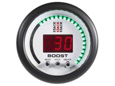 Auto Meter STACK White Series 52mm Booster Controller; -1 to +2 Bar (Universal; Some Adaptation May Be Required)