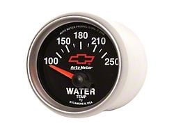 Auto Meter Chevy Black Series 2-1/16-Inch Water Temperature Gauge; 100-250 Fahrenheit (Universal; Some Adaptation May Be Required)