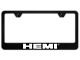 Autogold HEMI License Plate Frame; White (Universal; Some Adaptation May Be Required)