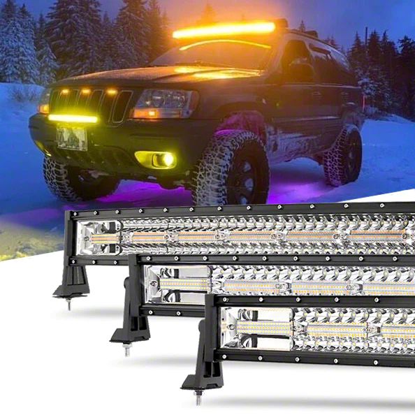 Auxbeam F Inch Curved Led Light Bar White And Amber Zd Universal Some Adaptation