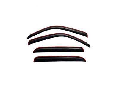 In-Channel Ventvisor Window Deflectors; Front and Rear; Dark Smoke (01-06 Silverado 2500 HD Crew Cab)