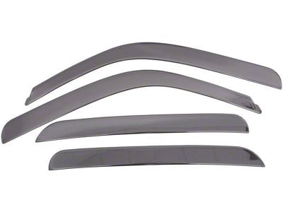 Low Profile Ventvisor Window Deflectors; Front and Rear; Dark Smoke (01-06 Silverado 3500 HD Crew Cab)