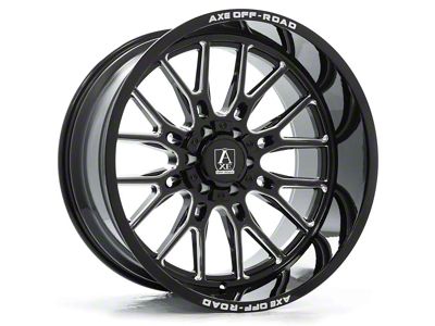 Axe Wheels Atlas Gloss Black Milled 8-Lug Wheel; 20x10; -19mm Offset (03-09 RAM 2500)