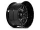 Axe Wheels AX6.0 Gloss Black Milled 8-Lug Wheel; 22x12; -44mm Offset (03-09 RAM 2500)