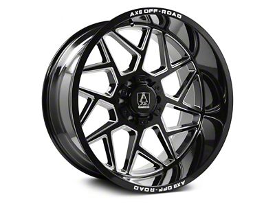 Axe Wheels Nemesis Gloss Black Milled 8-Lug Wheel; 22x12; -44mm Offset (03-09 RAM 2500)