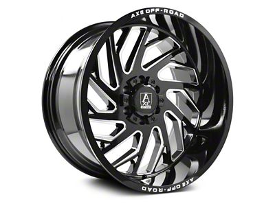 Axe Wheels Zeus Gloss Black Milled 8-Lug Wheel; 22x12; -44mm Offset (03-09 RAM 2500)