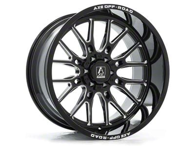 Axe Wheels Atlas Gloss Black Milled 8-Lug Wheel; 20x10; -19mm Offset (03-09 RAM 3500 SRW)