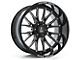 Axe Wheels Atlas Gloss Black Milled 8-Lug Wheel; 20x10; -19mm Offset (03-09 RAM 3500 SRW)