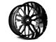 Axe Wheels AX1.0 Gloss Black Milled 8-Lug Wheel; 22x14; -76mm Offset (03-09 RAM 3500 SRW)