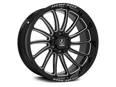 Axe Wheels Chronus Gloss Black Milled 8-Lug Wheel; 22x10; -19mm Offset (03-09 RAM 3500 SRW)