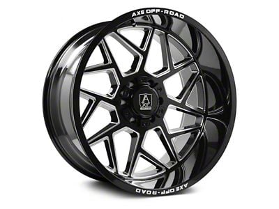 Axe Wheels Nemesis Gloss Black Milled 8-Lug Wheel; 22x12; -44mm Offset (03-09 RAM 3500 SRW)