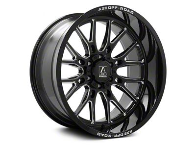 Axe Wheels Atlas Gloss Black Milled 6-Lug Wheel; 24x12; -44mm Offset (04-08 F-150)