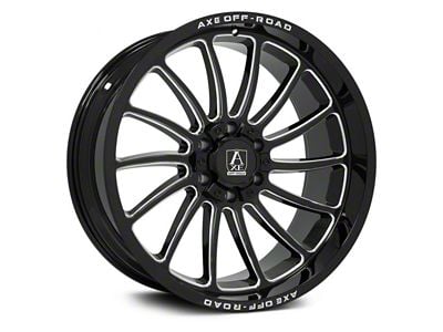 Axe Wheels Chronus Gloss Black Milled 6-Lug Wheel; 22x10; -19mm Offset (04-08 F-150)