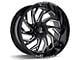 Axe Wheels Zeus Gloss Black Milled 6-Lug Wheel; 20x10; -19mm Offset (07-13 Sierra 1500)