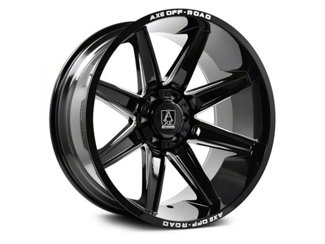 Axe Wheels Artemis Gloss Black Milled 8-Lug Wheel; 20x10; -19mm Offset (11-14 Sierra 2500 HD)