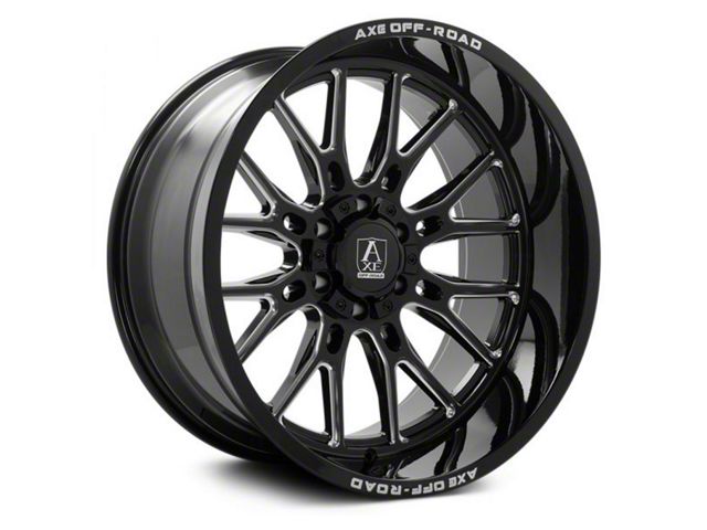 Axe Wheels Atlas Gloss Black Milled 8-Lug Wheel; 22x10; -19mm Offset (11-14 Sierra 2500 HD)