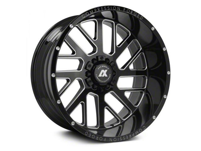 Axe Wheels AX2.0 Gloss Black Milled 8-Lug Wheel; 20x12; -44mm Offset (11-14 Sierra 2500 HD)