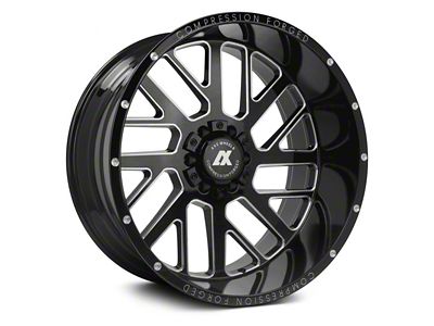 Axe Wheels AX2.0 Gloss Black Milled 8-Lug Wheel; 20x12; -44mm Offset (11-14 Sierra 3500 HD SRW)