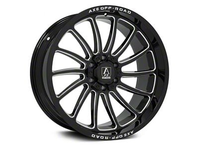 Axe Wheels Chronus Gloss Black Milled 6-Lug Wheel; 24x12; -44mm Offset (07-14 Tahoe)