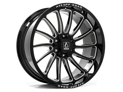 Axe Wheels Chronus Gloss Black Milled 6-Lug Wheel; 22x12; -44mm Offset (07-14 Yukon)