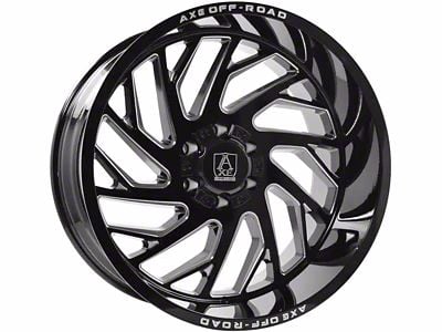 Axe Wheels Zeus Gloss Black Milled 6-Lug Wheel; 20x12; -44mm Offset (07-14 Yukon)