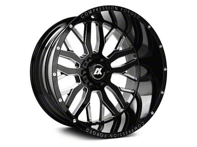 Axe Wheels AX1.0 Gloss Black Milled 8-Lug Wheel; 22x14; -76mm Offset (10-18 RAM 2500)