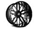 Axe Wheels AX1.0 Gloss Black Milled 8-Lug Wheel; 22x14; -76mm Offset (10-18 RAM 3500 SRW)