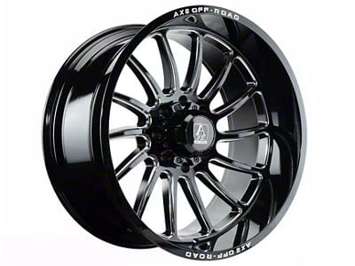 Axe Wheels Chronus Gloss Black Milled 8-Lug Wheel; 22x12; -44mm Offset (10-18 RAM 3500 SRW)