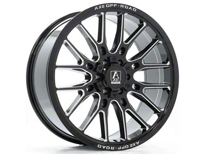 Axe Wheels Atlas Gloss Black Milled 6-Lug Wheel; 22x9.5; 20mm Offset (14-18 Sierra 1500)