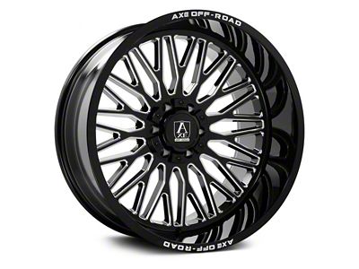 Axe Wheels Kratos Gloss Black Milled 6-Lug Wheel; 22x12; -44mm Offset (14-18 Sierra 1500)