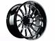 Axe Wheels Chronus Gloss Black Milled 8-Lug Wheel; 22x12; -44mm Offset (94-02 RAM 2500)