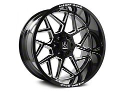 Axe Wheels Nemesis Gloss Black Milled 8-Lug Wheel; 22x12; -44mm Offset (94-02 RAM 3500 SRW)