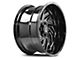 Axe Wheels Zeus Gloss Black Milled 6-Lug Wheel; 22x12; -44mm Offset (99-06 Sierra 1500)