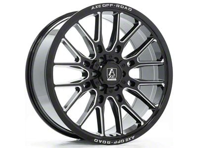 Axe Wheels Atlas Gloss Black Milled 6-Lug Wheel; 22x9.5; 20mm Offset (99-06 Silverado 1500)