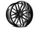 Axe Wheels Hades Gloss Black Milled 6-Lug Wheel; 20x9.5; 15mm Offset (99-06 Silverado 1500)