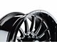 Axe Wheels Chronus Gloss Black Milled 8-Lug Wheel; 22x12; -44mm Offset (19-24 RAM 2500)