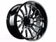 Axe Wheels Chronus Gloss Black Milled 8-Lug Wheel; 22x12; -44mm Offset (19-24 RAM 3500 SRW)