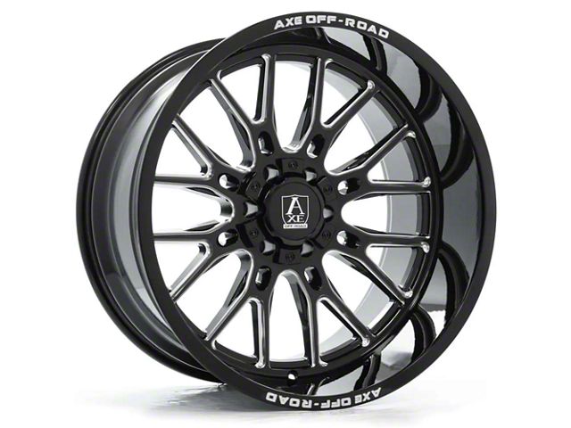 Axe Wheels Atlas Gloss Black Milled 8-Lug Wheel; 20x10; -19mm Offset (07-10 Sierra 2500 HD)