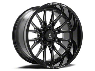 Axe Wheels Atlas Gloss Black Milled 8-Lug Wheel; 20x10; -19mm Offset (20-24 Sierra 3500 HD SRW)