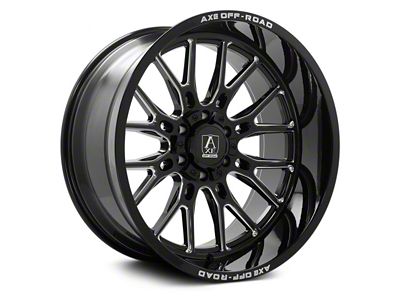 Axe Wheels Atlas Gloss Black Milled 8-Lug Wheel; 22x10; -19mm Offset (07-10 Sierra 3500 HD SRW)