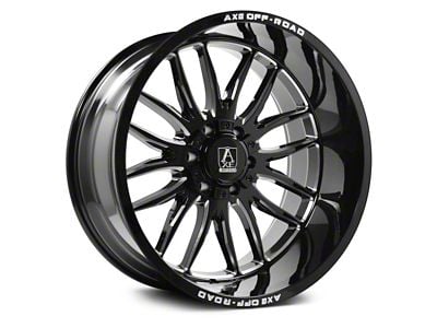 Axe Wheels Hades Gloss Black Milled 8-Lug Wheel; 22x12; -44mm Offset (07-10 Sierra 3500 HD SRW)